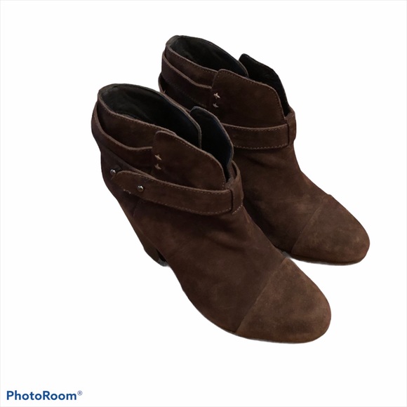 Rag & Bone Harrow Boots Booties Brown Suede 5.5 EUC - Picture 1 of 6